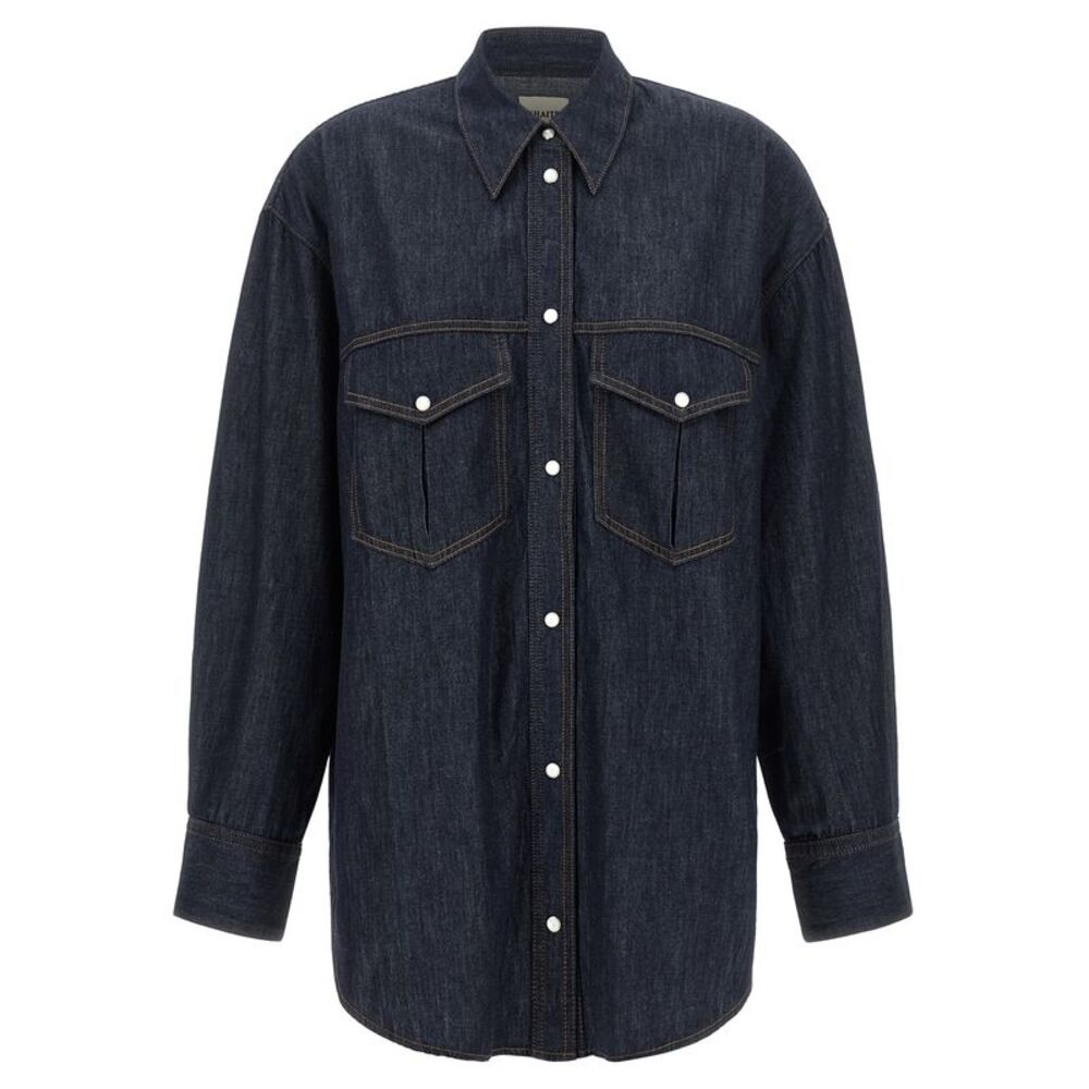 Khaite Blue Cotton Women's Blouse